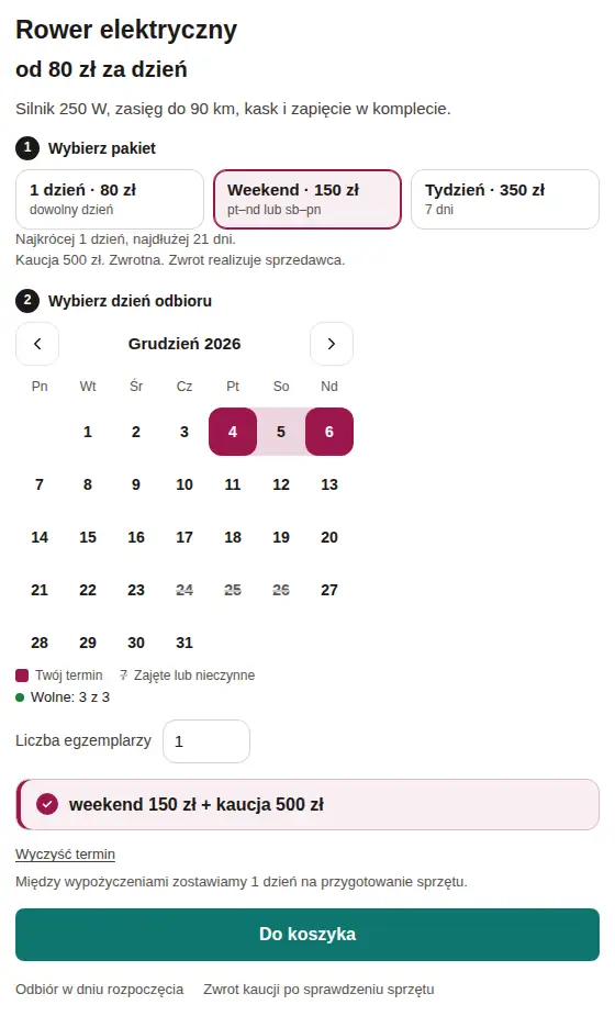 Rower elektryczny z bordowym akcentem w układzie pakietów